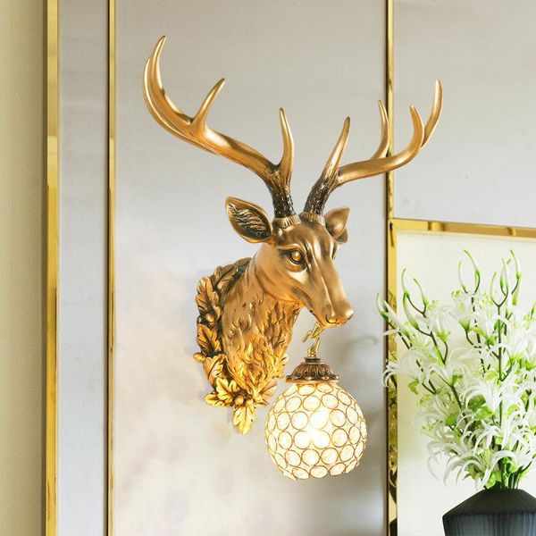 european antique light luxury deer head wall lamp resin living room bedroom corridor entrance bedside background wall trumpet gold 10042
european antique light luxury deer head wall lamp resin living room bedroom corridor entrance bedside background wall trumpet gold 10042