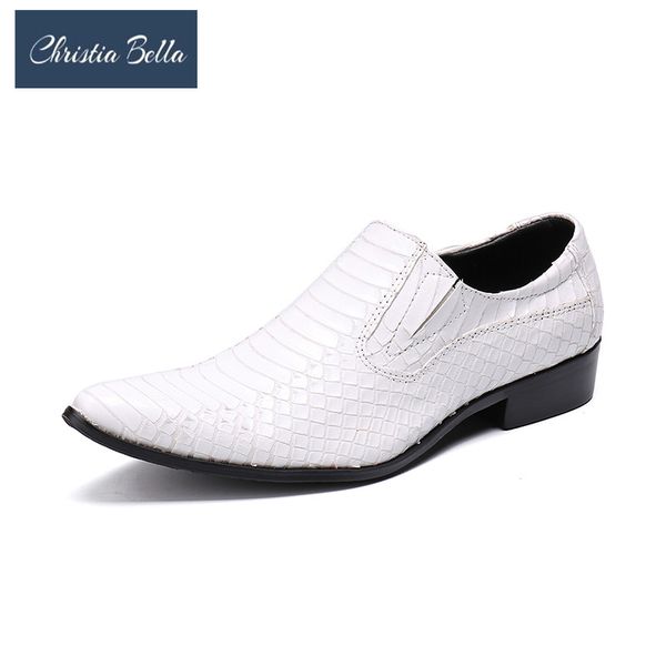christia bella big size solid white scale real leather men business shoes pointed toe slip on banquet wedding formal shoes, Black
christia bella big size solid white scale real leather men business shoes pointed toe slip on banquet wedding formal shoes, Black