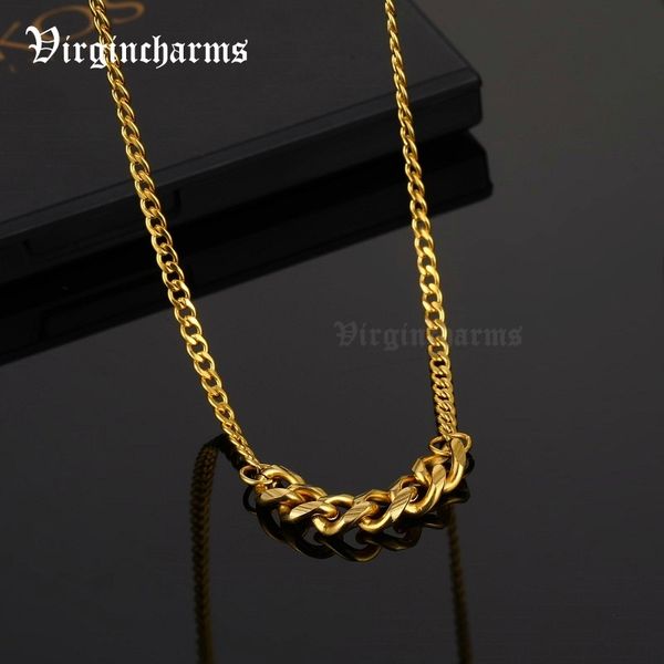 virgincharms punk stainless steel cuban necklace for men women curb cuban link chain chokers vintage gold silver color chain
virgincharms punk stainless steel cuban necklace for men women curb cuban link chain chokers vintage gold silver color chain