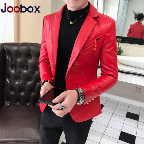 2019 autumn leather blazer men fashion designer leather jackets slim fit blazer homme club outfit jacket mens coat, Black
2019 autumn leather blazer men fashion designer leather jackets slim fit blazer homme club outfit jacket mens coat, Black