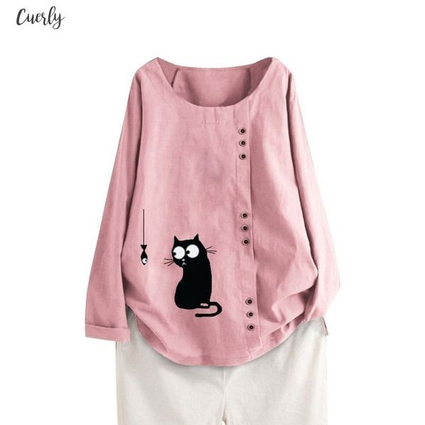 womens blouses long sleeve cotton linen kaftan ladies baggy cat print shirt blusaa mujer button kimonos mujer moda 2020, White
womens blouses long sleeve cotton linen kaftan ladies baggy cat print shirt blusaa mujer button kimonos mujer moda 2020, White