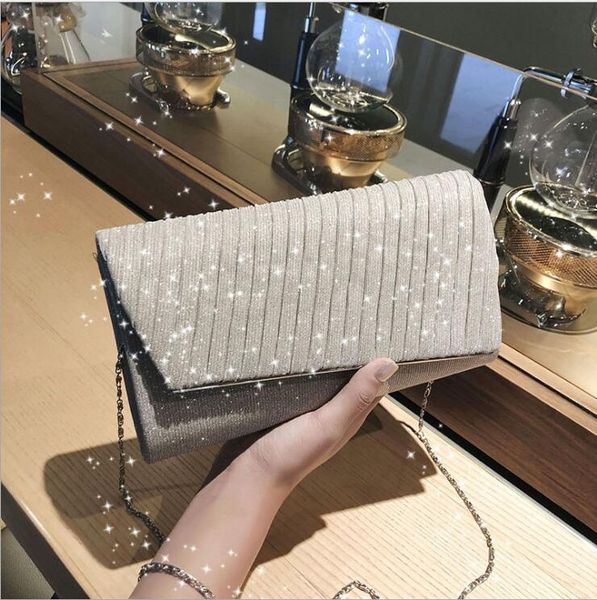 glitter female gold silver evening clutch bag women wedding shiny handbags bridal bag girl stripe chain shoulder
glitter female gold silver evening clutch bag women wedding shiny handbags bridal bag girl stripe chain shoulder