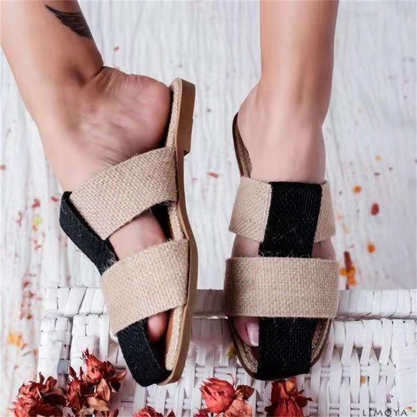 women's flat sandals 2020 summer mix colors home outside girls slippers soft casual female beach slides plus size 35-43, Black
women's flat sandals 2020 summer mix colors home outside girls slippers soft casual female beach slides plus size 35-43, Black