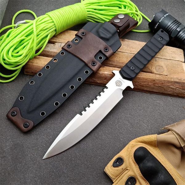 

Strider BT Commemorative Edition straight knife DC53 fixed blade Black composite G10 handle survival camping knives