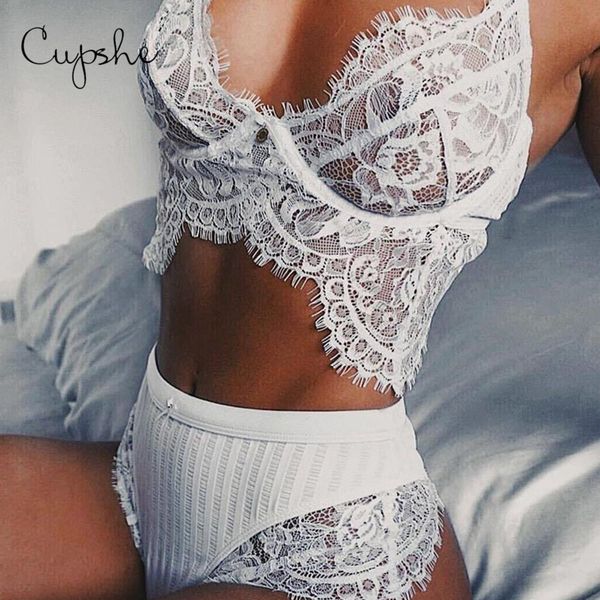 cupshe женщины pure white mesh кружева высокой талией белье установить 3/4 чашки sexy brassiere беспроводной bralette белье, Red;black
cupshe женщины pure white mesh кружева высокой талией белье установить 3/4 чашки sexy brassiere беспроводной bralette белье, Red;black