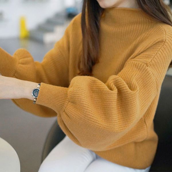 lantern sleeve knit sweater women loose turleneck outwear pullover sueter mujer invierno 2019 pull femme swetry damskie ropa, White;black
lantern sleeve knit sweater women loose turleneck outwear pullover sueter mujer invierno 2019 pull femme swetry damskie ropa, White;black
