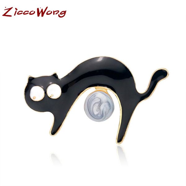 ziccowong lazy cat with a ball enamel brooches for women men bouquet pin new fashion jewelry, Gray
ziccowong lazy cat with a ball enamel brooches for women men bouquet pin new fashion jewelry, Gray