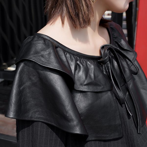 women's blouses & shirts bottom shirt female loose chiffon real sheep leather spliced sheepskin women solid black long sleeve fashion b, White
women's blouses & shirts bottom shirt female loose chiffon real sheep leather spliced sheepskin women solid black long sleeve fashion b, White