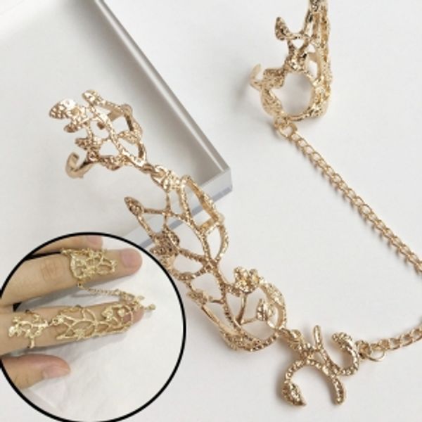 maxi fashion exaggerated branches pierced engraved diamond ring two-piece conjoined ring the same style as rihanna's, Silver
maxi fashion exaggerated branches pierced engraved diamond ring two-piece conjoined ring the same style as rihanna's, Silver