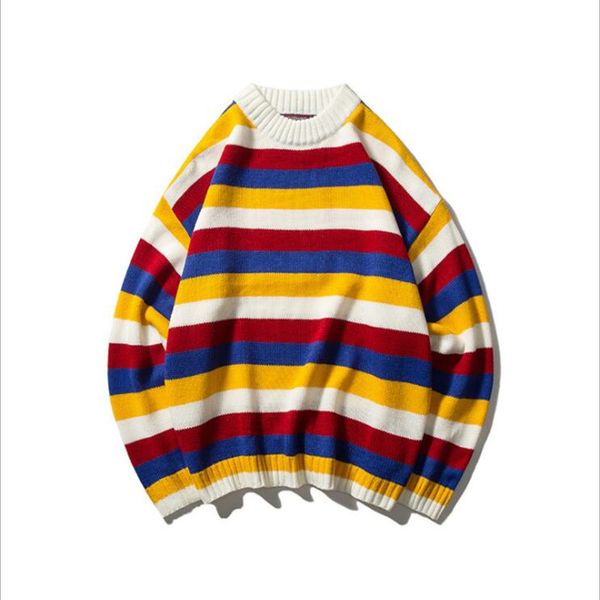 men's rainbow sweater pullover round neck solid color loose casual autumn winter lazy wind trend men's long sleeve sweater men, White;black
men's rainbow sweater pullover round neck solid color loose casual autumn winter lazy wind trend men's long sleeve sweater men, White;black