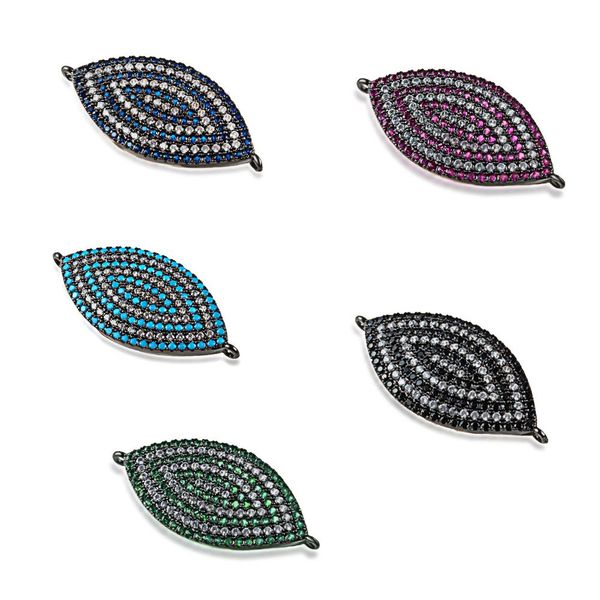 35*16mm copper jewelry bracelet accessories cubic zirconia charm necklace bracelet making diy craft connector eye wfsss, Silver 
35*16mm copper jewelry bracelet accessories cubic zirconia charm necklace bracelet making diy craft connector eye wfsss, Silver