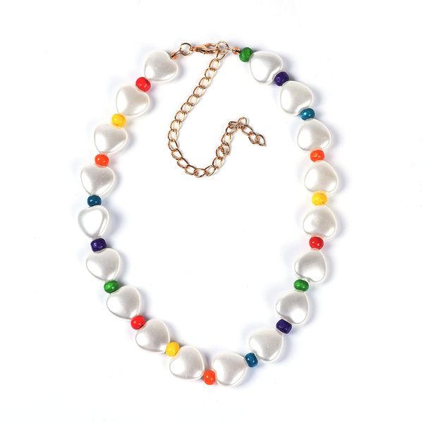 fashion heart faux pearl wood beads handmade necklace women's jewelry accessories hip hop statement choker necklace for women, Golden;silver
fashion heart faux pearl wood beads handmade necklace women's jewelry accessories hip hop statement choker necklace for women, Golden;silver