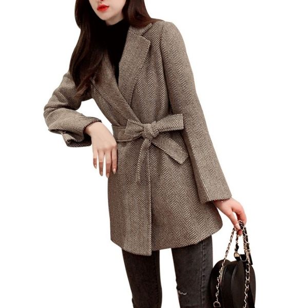 womens blazer casual new winter thick quilted small suit jacket women's retro british style woolen suit, White;black
womens blazer casual new winter thick quilted small suit jacket women's retro british style woolen suit, White;black