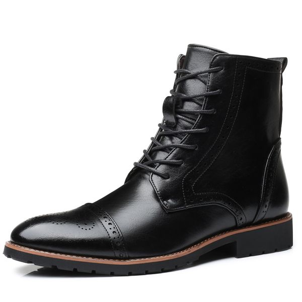mazefeng men pu leather lace-up men shoes vintage british boots autumn winter plus size 2020 new, Black
mazefeng men pu leather lace-up men shoes vintage british boots autumn winter plus size 2020 new, Black