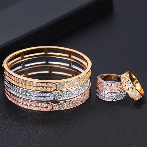 godki luxury eternity bangle ring set fashion jewelry sets for women wedding engagement brincos para as mulheres 2019, Silver
godki luxury eternity bangle ring set fashion jewelry sets for women wedding engagement brincos para as mulheres 2019, Silver
