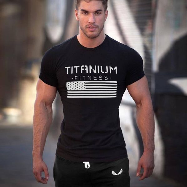 men short sleeve cotton t-shirt casual black print t shirt gym fitness bodybuilding workout tees male summer brand clothing, White;black
men short sleeve cotton t-shirt casual black print t shirt gym fitness bodybuilding workout tees male summer brand clothing, White;black