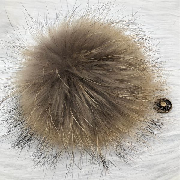 15cm/6"-real natural brown raccoon fur pompom ball w button on hat bag charm key chain keyring diy accessories, Silver
15cm/6"-real natural brown raccoon fur pompom ball w button on hat bag charm key chain keyring diy accessories, Silver