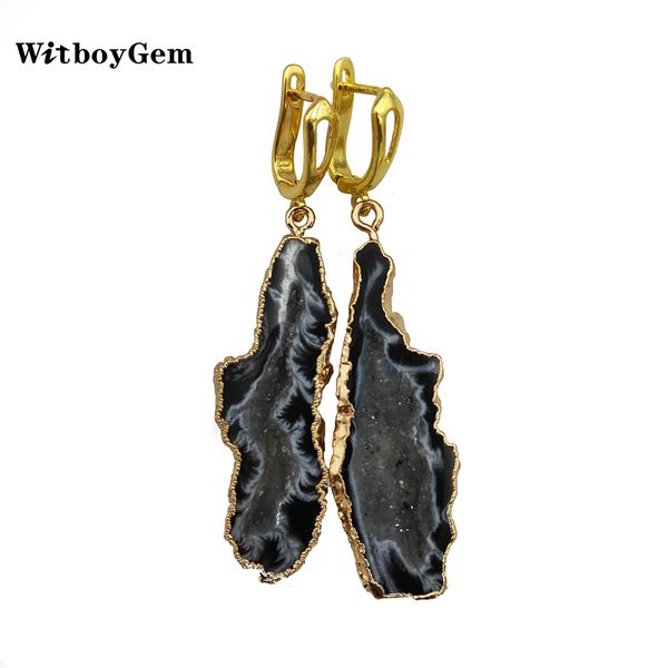 witboygem natural druzy agates drop dangle earrings for women bohemia quartz drusy eardrop lady crystal geode earrings ea002, Silver
witboygem natural druzy agates drop dangle earrings for women bohemia quartz drusy eardrop lady crystal geode earrings ea002, Silver