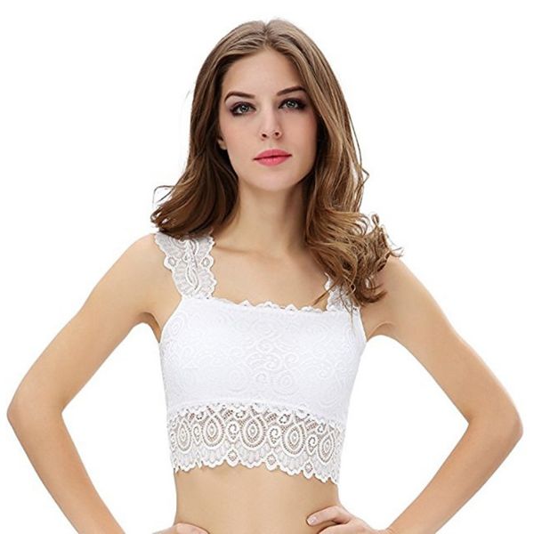 comfortable lace overlay padded bra women lace vest bra crop padded boob tube 2 color, Black;white
comfortable lace overlay padded bra women lace vest bra crop padded boob tube 2 color, Black;white