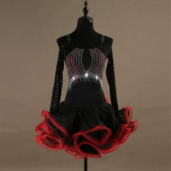 elegant latin dance dress international standard dress latin dance costumes, Black;red
elegant latin dance dress international standard dress latin dance costumes, Black;red