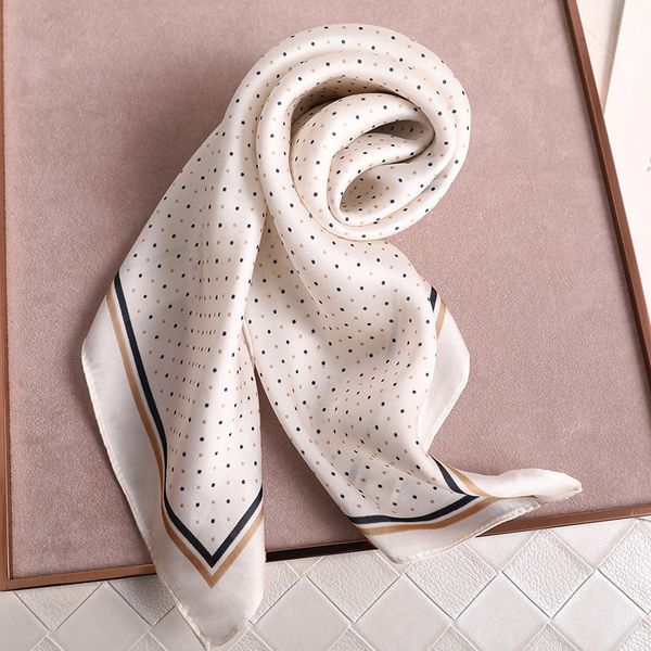 dot print kerchief silk satin hair scarf for women small shawls fashion hair scarfs female 70*70cm square bag scarves for ladies t200609, Blue;gray
dot print kerchief silk satin hair scarf for women small shawls fashion hair scarfs female 70*70cm square bag scarves for ladies t200609, Blue;gray