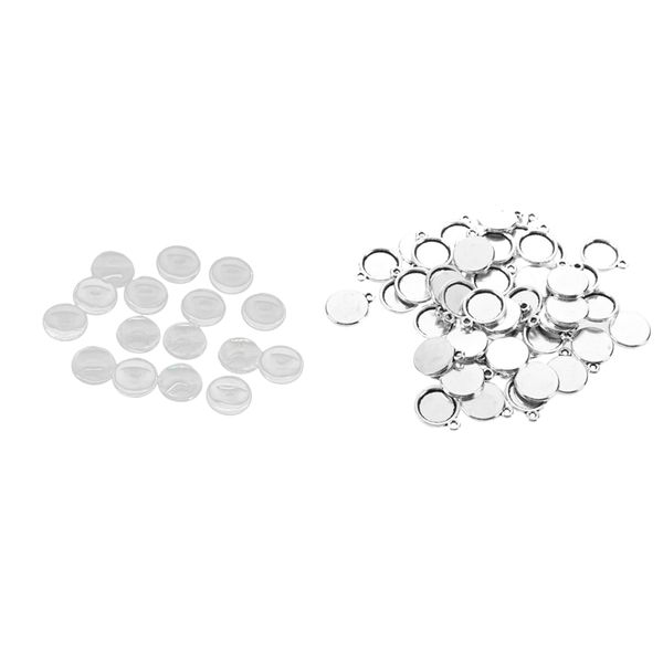 100 pcs round dome seals clear transparent glass cabochon 12mm diy jewelry findings cameos fit & 50 pcs charm cabochon setting p, Blue;slivery
100 pcs round dome seals clear transparent glass cabochon 12mm diy jewelry findings cameos fit & 50 pcs charm cabochon setting p, Blue;slivery