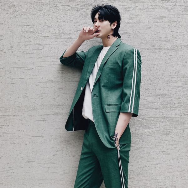 men's suits & blazers green 2021 summer mens social club outfits fashion suit for casual business 2 pcs set prom orange, White;black
men's suits & blazers green 2021 summer mens social club outfits fashion suit for casual business 2 pcs set prom orange, White;black