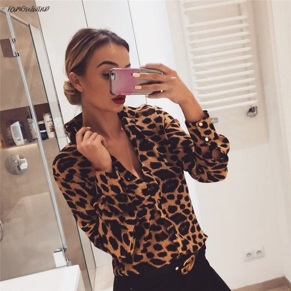 womens fashion leopard print long sleeve and button blouses loose ol shirts v-neck party blusas femininas elegante chemise femme, White
womens fashion leopard print long sleeve and button blouses loose ol shirts v-neck party blusas femininas elegante chemise femme, White