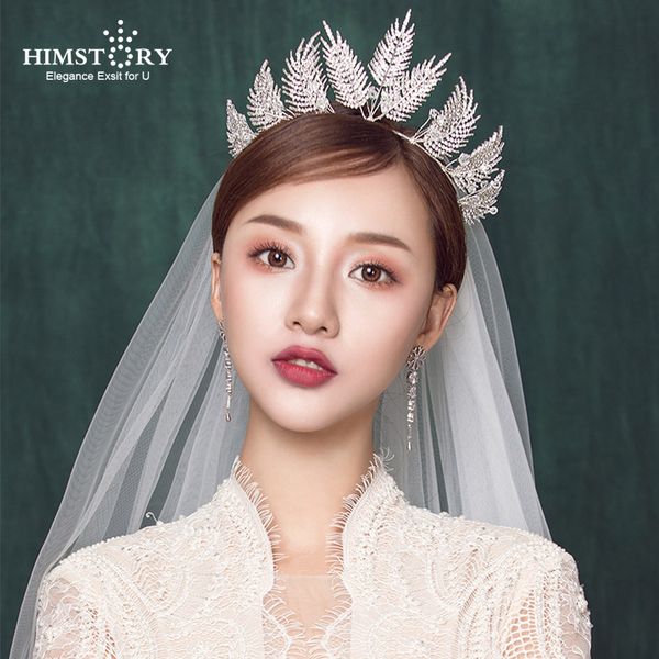 himstory luxury clear crystal feather shape bridal tiaras crown wedding hair jewelry accessories headpiece pageant hairwear, Golden;white
himstory luxury clear crystal feather shape bridal tiaras crown wedding hair jewelry accessories headpiece pageant hairwear, Golden;white
