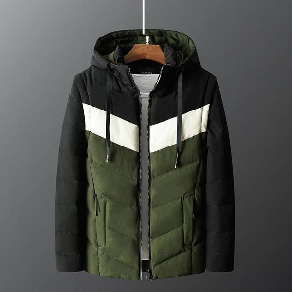 men's winter plus velvet padded hooded jacket large size thick coat winter medium length hoodie thickened cotton padded jacket, Black
men's winter plus velvet padded hooded jacket large size thick coat winter medium length hoodie thickened cotton padded jacket, Black