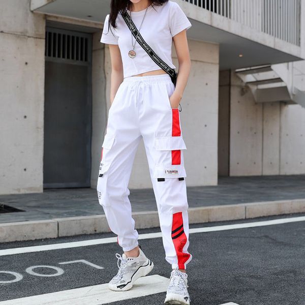 joggers women high waist cargo pants 2020 sports loose big pockets korean pants harajuku elastics white trousers ropa mujer, Black;white
joggers women high waist cargo pants 2020 sports loose big pockets korean pants harajuku elastics white trousers ropa mujer, Black;white