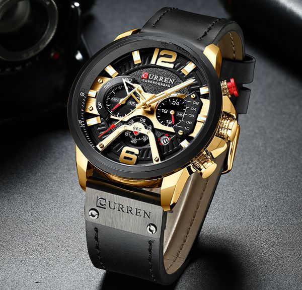 Top Brand Luxury CURREN Men Watch Fashion Leather Strap Wristwatch Casual Chronograph Waterproof Male Clock Relogio
Top Brand Luxury CURREN Men Watch Fashion Leather Strap Wristwatch Casual Chronograph Waterproof Male Clock Relogio