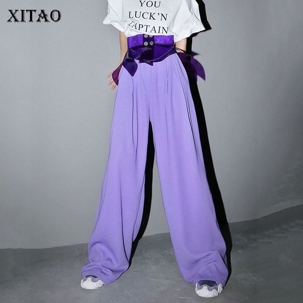 xitao spring new purple thin elastic waist chiffon mop wide leg pants fashion loose wild trend women pants streetwear xj4449, Black;white
xitao spring new purple thin elastic waist chiffon mop wide leg pants fashion loose wild trend women pants streetwear xj4449, Black;white