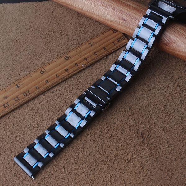 new ceramic black with blue color special watchband for samsung galaxy watch 46mm gear s3 release pins easily moved, Black;brown
new ceramic black with blue color special watchband for samsung galaxy watch 46mm gear s3 release pins easily moved, Black;brown