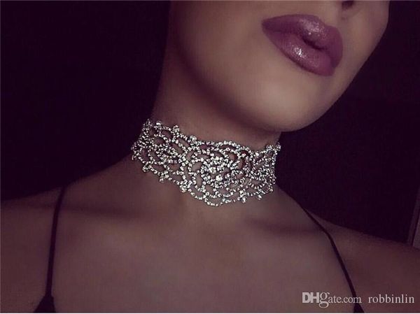 bling choker necklace with full rhinestones gold silver chain punk wide collar necklace gift for women 2 colors 6 pcs, Golden;silver
bling choker necklace with full rhinestones gold silver chain punk wide collar necklace gift for women 2 colors 6 pcs, Golden;silver
