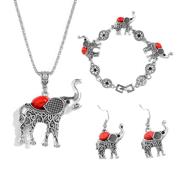 fashion green african jewelry sets vintage pretty elephant shape natural stone necklace earring bracelets jewellery gift 3 color, Silver
fashion green african jewelry sets vintage pretty elephant shape natural stone necklace earring bracelets jewellery gift 3 color, Silver