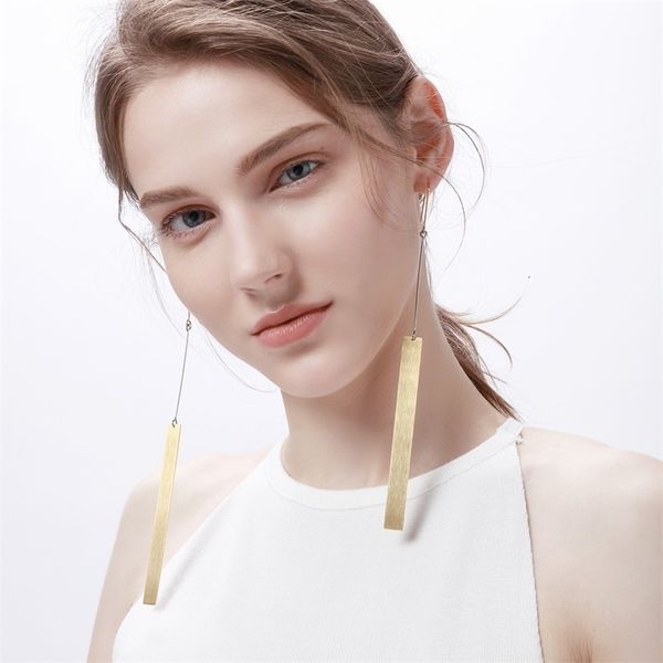 vnox charming long earrings for women gold tone stainless steel bar dangle earring make you look slim thin accessories brinco, Golden
vnox charming long earrings for women gold tone stainless steel bar dangle earring make you look slim thin accessories brinco, Golden