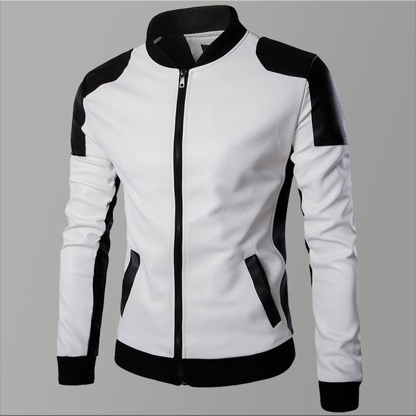new white men leather jacket motorcycle bike brand trend autumn men's jacket thick coats winter chaqueta hombre warm mens coats, Black
new white men leather jacket motorcycle bike brand trend autumn men's jacket thick coats winter chaqueta hombre warm mens coats, Black
