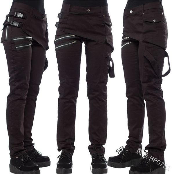 coldker s-4xl women fashion punk long pants black pants rock zipper women locomotive trousers ladies gothic clothing, Black;white
coldker s-4xl women fashion punk long pants black pants rock zipper women locomotive trousers ladies gothic clothing, Black;white