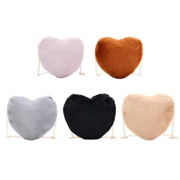 solid color love heart clutch women shoulder messenger plush casual bags 
solid color love heart clutch women shoulder messenger plush casual bags