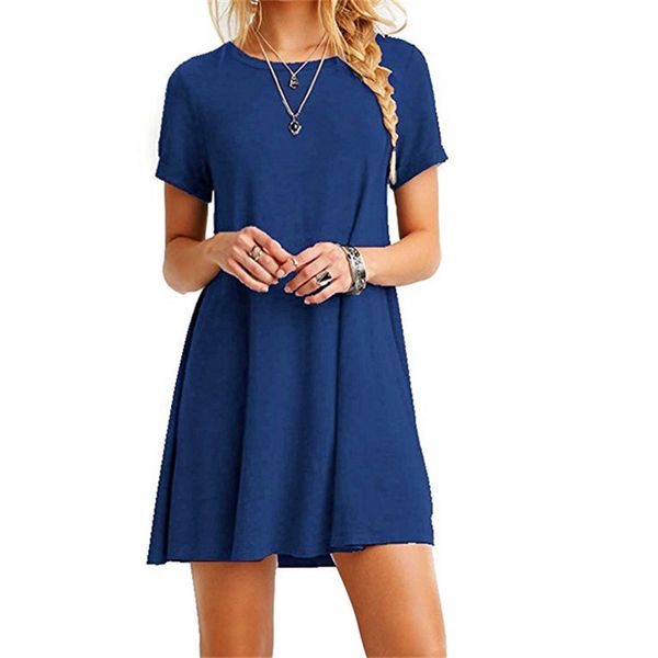 fashion women black blue dress summer short sleeve o-neck casual loose dress female street plus size vestidos, Black;gray
fashion women black blue dress summer short sleeve o-neck casual loose dress female street plus size vestidos, Black;gray