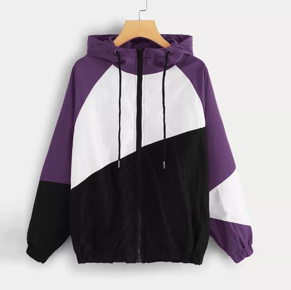 2019 autumn summer women's casual long sleeve patchwork thin skinsuits hooded zipper casual sport coat 8.13, Black;brown
2019 autumn summer women's casual long sleeve patchwork thin skinsuits hooded zipper casual sport coat 8.13, Black;brown