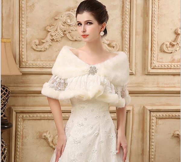 wedding shawl married bride plush shawl autumn winter imitation rabbit fur dress warm shawl lace stitching for evening dress, White
wedding shawl married bride plush shawl autumn winter imitation rabbit fur dress warm shawl lace stitching for evening dress, White
