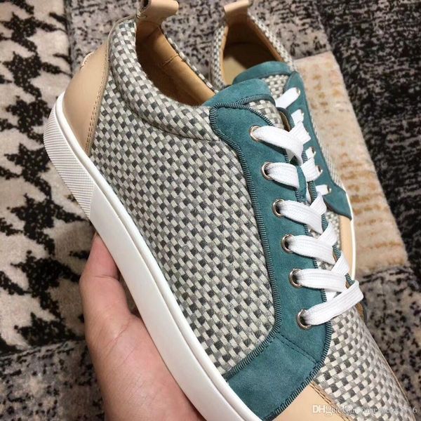 perfect quality weave leather leisure flat low sneakers red bottom shoes famous designer rantulow orlato casual walking shoes trainers, Black
perfect quality weave leather leisure flat low sneakers red bottom shoes famous designer rantulow orlato casual walking shoes trainers, Black