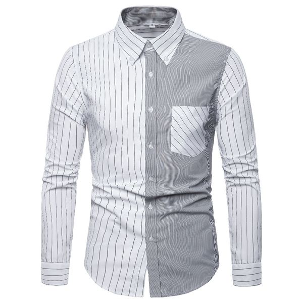 nice spring new shirt men long-sleeved casual shirt color matching striped men clothing, White;black
nice spring new shirt men long-sleeved casual shirt color matching striped men clothing, White;black