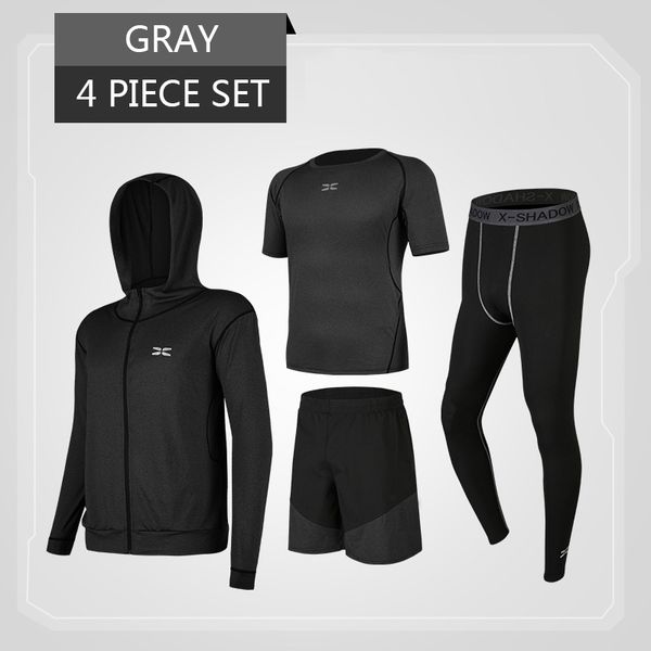 men's tracksuit sport suit 4pcs set gym fitness compression clothing running jogging sport wear exercise workout tights, Black;blue
men's tracksuit sport suit 4pcs set gym fitness compression clothing running jogging sport wear exercise workout tights, Black;blue