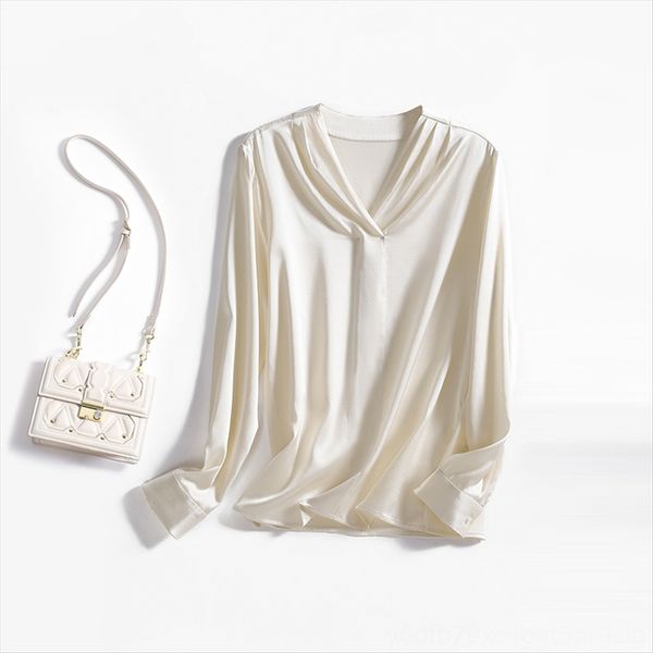 elastic satin silk t-shirt women's 2020 all-match long sleeve v-neck silk t-shirt women's wear, White
elastic satin silk t-shirt women's 2020 all-match long sleeve v-neck silk t-shirt women's wear, White