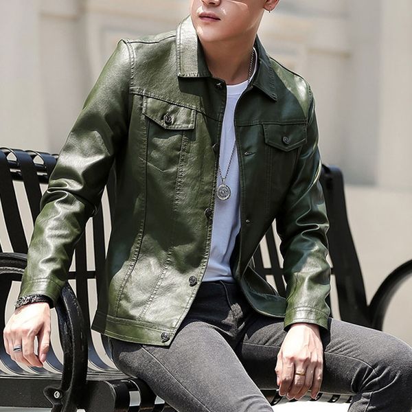 2019 men winter leather jacket biker motorcycle zipper long sleeve black red brown men winter coat blouses
2019 men winter leather jacket biker motorcycle zipper long sleeve black red brown men winter coat blouses