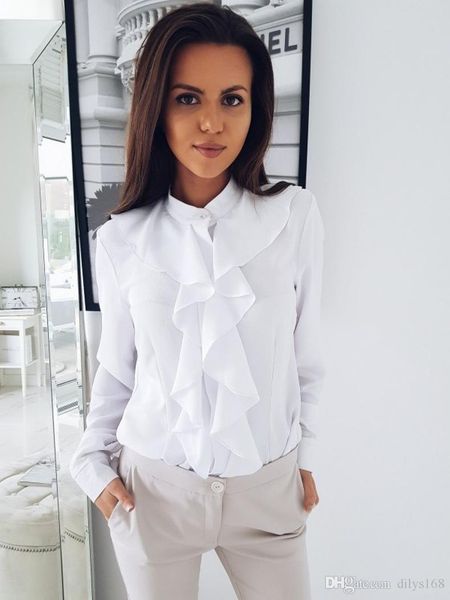 women's blouses shirts wear for work occupation plus size white women clothing women long sleeves lotus leaf edge v collar shirt o
women's blouses shirts wear for work occupation plus size white women clothing women long sleeves lotus leaf edge v collar shirt o