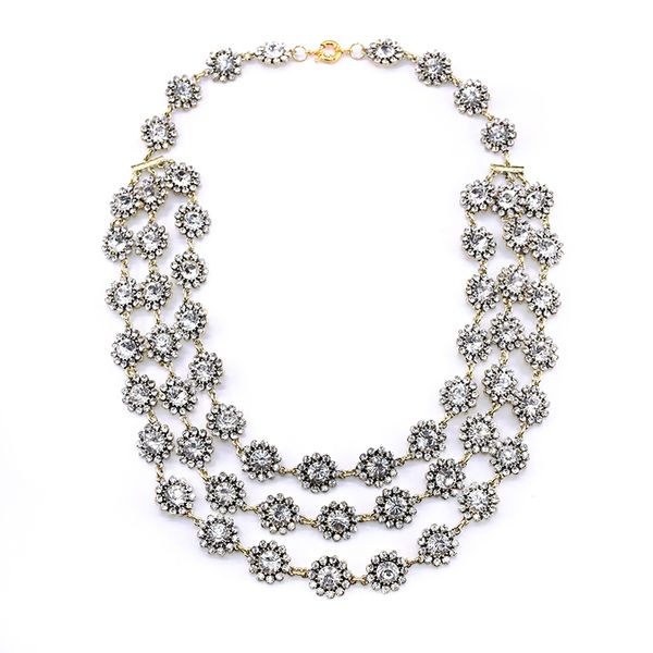 layered chain charm crystal flower big choker necklace women luxury retro maxi necklace statement chunky large collar necklace, Silver
layered chain charm crystal flower big choker necklace women luxury retro maxi necklace statement chunky large collar necklace, Silver